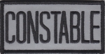 CONSTABLE Black on Grey REFLECTIVE BACKGROUND Front Panel Patch 2" X 4"